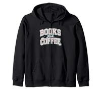 Books And Coffee Cozy Reader Typography Pastel Design Felpa con Cappuccio