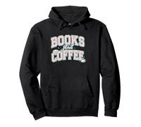 Books And Coffee Cozy Reader Typography Pastel Design Felpa con Cappuccio