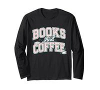 Books And Coffee Cozy Reader Typography Pastel Design Maglia a Manica