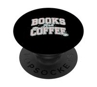 Books And Coffee Cozy Reader Typography Pastel Design PopSockets PopGrip Adesivo
