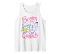 Books And Coffee Reading Lover Bookish Cafe Aesthetic Canotta