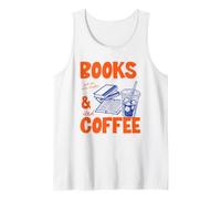 Books And Iced Coffee Bookish Book Lover Reader Bookworm Canotta
