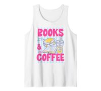 Books And Iced Coffee Bookish Book Lover Reader Bookworm Canotta