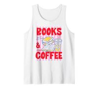 Books And Iced Coffee Bookish Book Lover Reader Bookworm Canotta