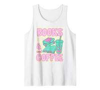 Books And Iced Coffee Bookish Book Lover Reader Bookworm Canotta