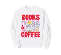 Books And Iced Coffee Bookish Book Lover Reader Bookworm Felpa