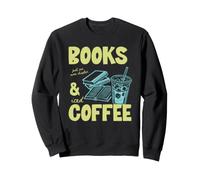 Books And Iced Coffee Bookish Book Lover Reader Bookworm Felpa