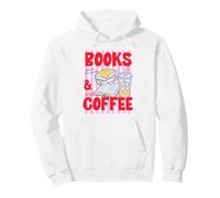 Books And Iced Coffee Bookish Book Lover Reader Bookworm Felpa con Cappuccio