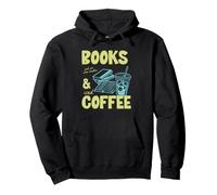 Books And Iced Coffee Bookish Book Lover Reader Bookworm Felpa con Cappuccio
