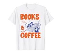 Books And Iced Coffee Bookish Book Lover Reader Bookworm Maglietta