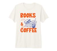 Books And Iced Coffee Bookish Book Lover Reader Bookworm Maglietta Premium