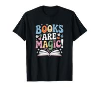 Books Are Magic - Whimsical Retro Maglietta