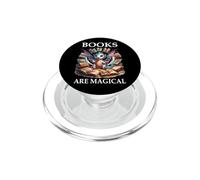 Books are Magical Dragon Book Lover Read Books Happy Dragons PopSockets PopGrip per MagSafe
