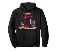 Books Are My Jam, Stravagante Regalo per Lettori di Libri Felpa con Cappuccio, Unisex per Adulti, Nero, M