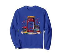 Books Are My Jam, Stravagante Regalo per Lettori di Libri Felpa, Unisex per Adulti, Blu Reale, M