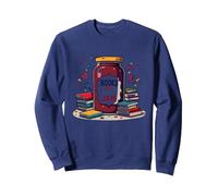 Books Are My Jam, Stravagante Regalo per Lettori di Libri Felpa, Unisex per Adulti, Navy, M