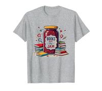 Books Are My Jam, Stravagante Regalo per Lettori di Libri Maglietta, Uomo, Grigio Melange, 4XL