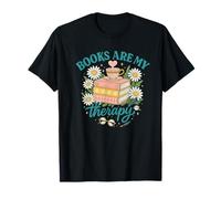Books Are My Therapy - Cozy Cottagecore Reading Tee Maglietta
