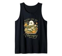 Books Are My Therapy Cute Ghost Halloween Reader Canotta