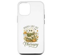 Books Are My Therapy Cute Ghost Halloween Reader Custodia per iPhone 12/12 Pro