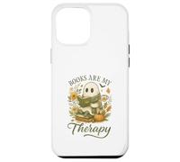 Books Are My Therapy Cute Ghost Halloween Reader Custodia per iPhone 12 Pro Max