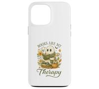 Books Are My Therapy Cute Ghost Halloween Reader Custodia per iPhone 13 Pro Max