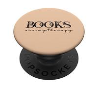 Books Are My Therapy Lover Bookish Librarian Boho Floral PopSockets PopGrip Adesivo