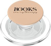 Books Are My Therapy Lover Bookish Librarian Boho Floral PopSockets PopGrip per MagSafe
