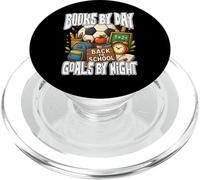 BOOKS BY DAY GOALS BY NIGHT Torna a scuola tifoso di calcio PopSockets PopGrip per MagSafe