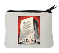 Books Cannot be Killed by fire People die but Books Never die - Portamonete in neoprene, 10 x 11 cm, colore: Bianco