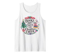 Books Hot Cocoa And Christmas Cheer - T-Shirt per Amanti dei Libri Canotta