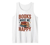 Books Make Me Happy per Gli Amanti dei Libri Canotta