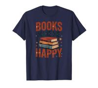 Books Make Me Happy per Gli Amanti dei Libri Maglietta