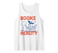 Books Over Reality Book Lover Reader Fiction Library Bookish Canotta