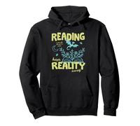 Books Over Reality Book Lover Reader Fiction Library Bookish Felpa con Cappuccio