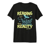 Books Over Reality Book Lover Reader Fiction Library Bookish Maglietta Premium
