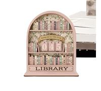 Books Read Counter - Wood, 7.08 Inches, Number Plates | Lantern Pattern Wooden Reading Challenge, Book Counter For Library, Book Clubs, Study Room, Living Room, Home Bookend