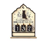 Books Read This Year,Cat Theme Library Decor | Up to 999 Book Counter Signs | for Bathroom Christmass Counter Readers Library Recipe Desk Bookishs
