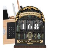 Books Read This Year Counter Libreria decorativa personalizzata Contatore libri tracker, Challenge Book Tracker Counters diario di lettura per lettori, insegnanti e amanti della biblioteca