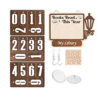Books Read This Year Sign - Reading Accessories Counter Ornament | Book Readings Tracker Decor For Bookshelf Room Nook Club Readers Teachers Women Students Writers Librarians