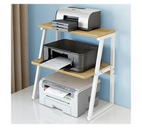 Bookshelf 3-Tier Desktop Bookshelf Office Storage Organizer Save Space Desktop Printer Stand Shelf Desk Supplies for Office Kitchen Bookcase (Color : Light Walnut Color Size : 60x34x64cm)