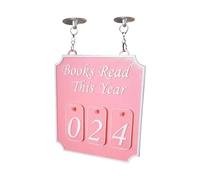 Bookshelf Accessories, Book Reading Counter, Modern Decorative Ornament, Up to 999 Tracker, Minimalist Desk Display, Study Decor for Men Women Reader Library Home Living Room, Daily Inspiration