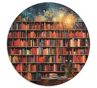 Bookshelves 1000 Pezzi Jigsaw Puzzle Giochi Educativi Creatività Puzzle Rotondi Sfida Colore Per Regali Di Viaggio, Presente 1000pcs (67.5x67.5cm)