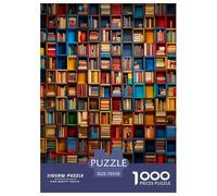 Bookshelves Jigsaw Puzzle Impossibili 1000Pcs Decorazione Per La Casa. Rilassamento E Intelligence Per Adulti E Ragazzi Da 14 Anni 70x50cm/1000pcs