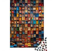 Bookshelves Puzzle Da 1000 Pezzi Per Adulti, Per La Decorazione Della Casa Gioco Di Famiglia Regali Compleanno 1000 Pezzi Per Adulti Giochi Di Puzzle Impegnativi 1000pcs (75x50cm)