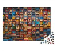 Bookshelves Puzzle Da 1000 Pezzi Per Adulti, Puzzle Da 1000 Pezzi Per La Decorazione Della Casa, Puzzle Per Famiglie Per Decorare Regali Gioco Impegnativo 1000pcs (75x50cm)