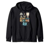 Booktrovert Camicia, Nothing Beat Reading Rock Paper Scissors Felpa con Cappuccio
