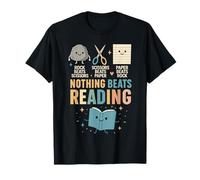 Booktrovert Camicia, Nothing Beat Reading Rock Paper Scissors Maglietta