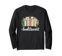 Booktrovert Floral Books Aesthetic Cozy Reader Graphic Maglia a Manica