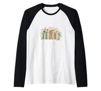 Booktrovert Floral Books Aesthetic Cozy Reader Graphic Maglia con Maniche Raglan